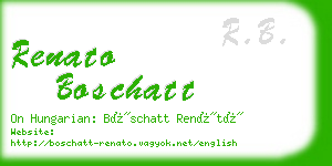 renato boschatt business card